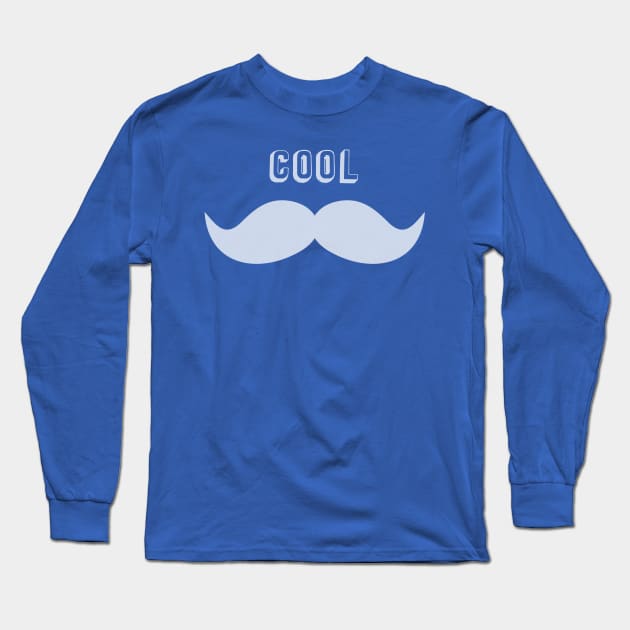 Cool Mustache Long Sleeve T-Shirt by JasonLloyd